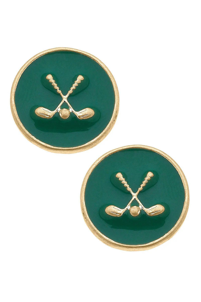 Paige Golf Clubs Enamel Stud Earrings | CANVAS