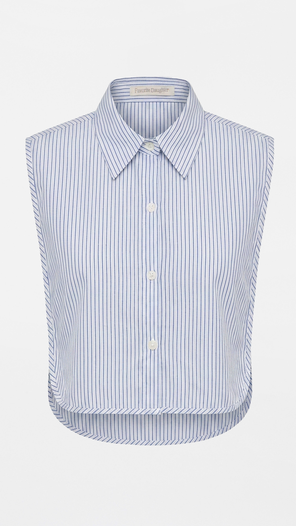 Favorite Daughter The Tuck In Collar Blue/White Stripe XS/S | Shopbop