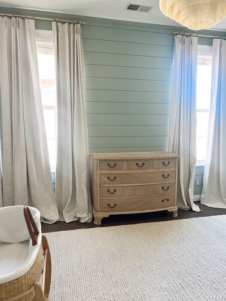 Nursery curtains, rug and bassinet #nursery decor

#LTKhome