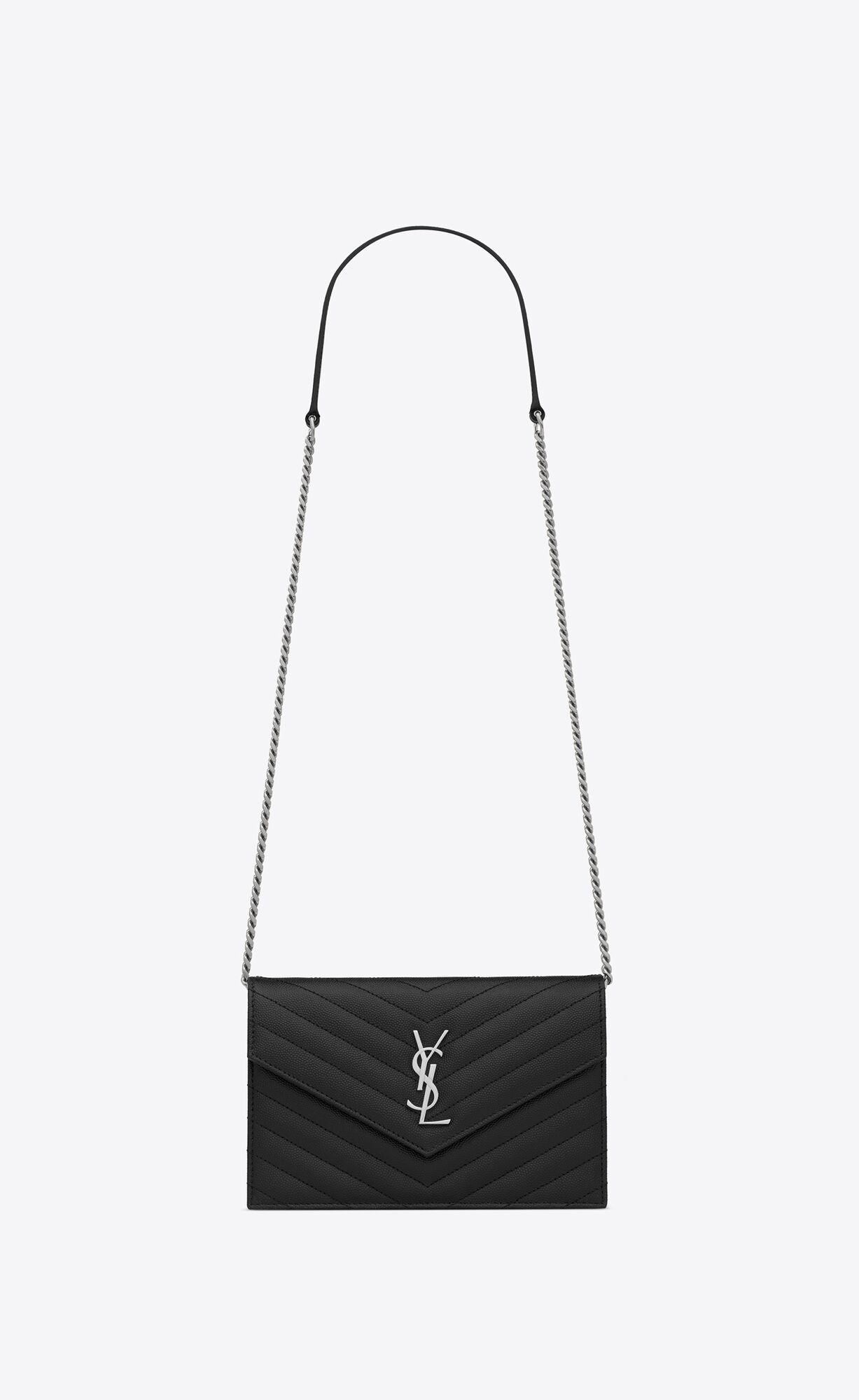 CHAIN PURSE WITH CASSANDRE EMBELLISHMENT AND ICONIC CHEVRON QUILTING.PRACTICAL AND COMPACT, IT FE... | Saint Laurent Inc. (Global)