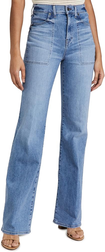 Veronica Beard Jean Women's Crosbie Wide Leg Jeans | Amazon (US)