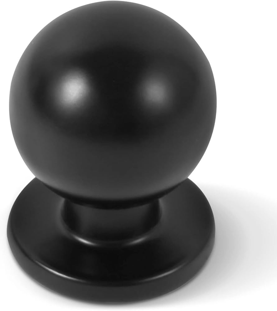 khtumeware 10 Pack 1 Inch (25mm) Kitchen Cabinet Knobs Dresser Knobs Matte Black Solid Knobs Draw... | Amazon (US)