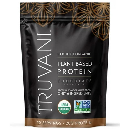 Truvani Vegan Pea Protein Powder | Chocolate | 20g Organic Plant Based Protein | 10 Servings | Keto | Gluten & Dairy Free | Low Carb | No Added Sugar | Walmart (US)