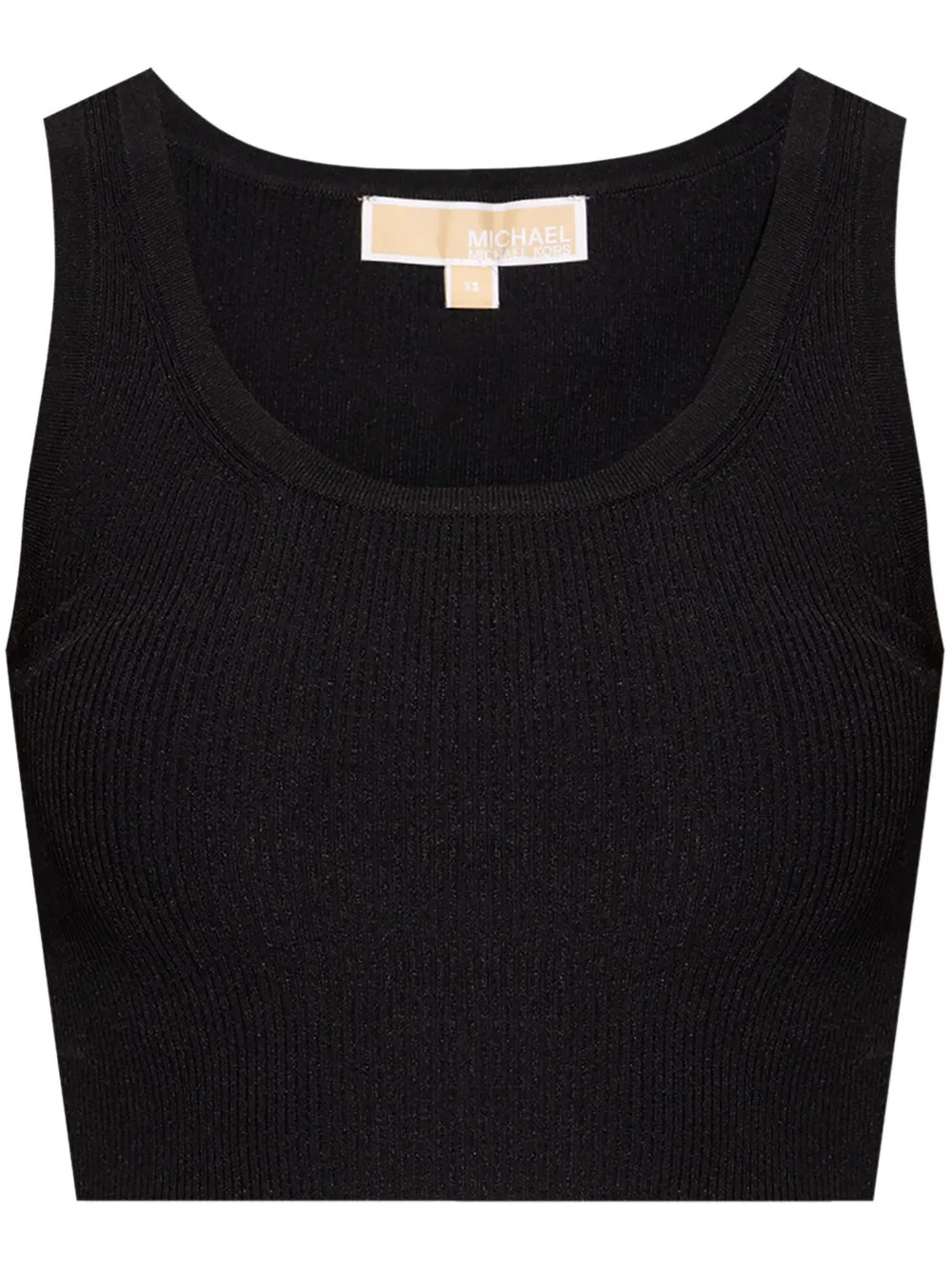 Michael Michael Kors fine-ribbed Cropped Tank Top | Black | FARFETCH UK | Farfetch Global