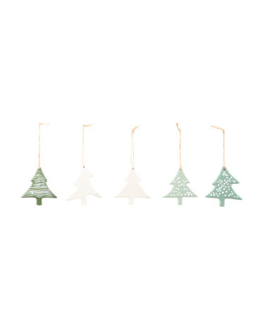 5pk 4.25in Ceramic Tree Ornaments | Pillows & Decor | Marshalls | Marshalls