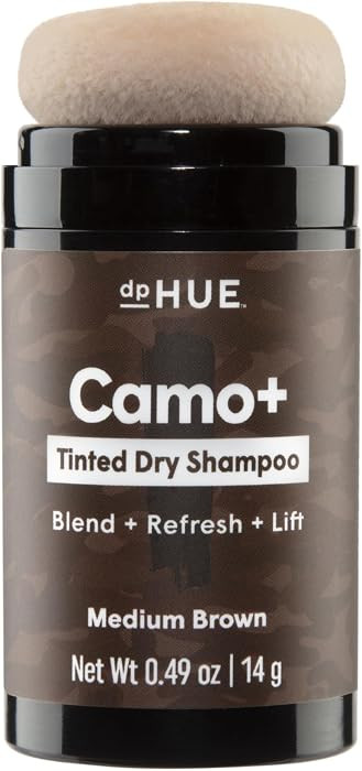 dpHUE Camo+ Tinted Dry Shampoo, Medium Brown - Gray, Root & Scalp Coverage for Women & Men - Non-... | Amazon (US)