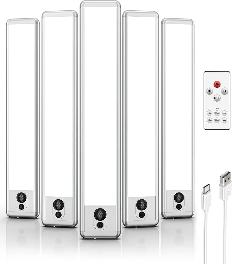 Under Cabinet Lights, LED Closet Lights Wireless USB Charging, Motion Sensor Lighting Indoor 5300... | Amazon (US)