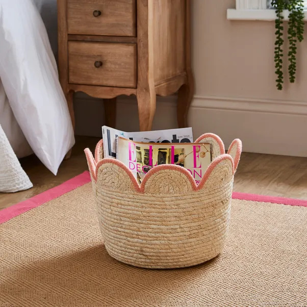 Medium Scalloped Maize Basket | Dunelm (migrated)