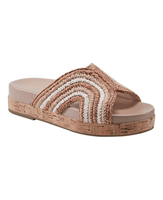 Marc Fisher Women's Erim Woven Slip-On Flatform Sandals - Macy's | Macy's