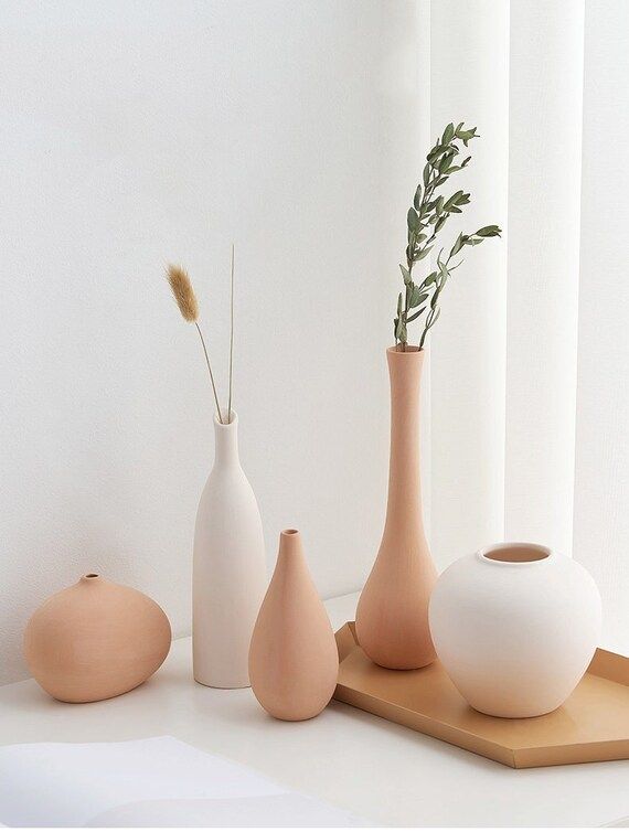 Matte Ceramic Vase | Ceramic Pottery | Nordic Flower and Plant Holder | Modern Home Decoration Ac... | Etsy (US)