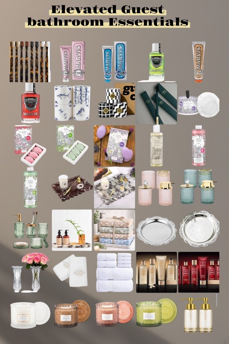 Elegant Guest Bathroom Essentials for Effortless Hosting
guest bathroom essentials,
bathroom decor, bathroom styling, home hosting ideas, hosting at home, bathroom accessories, luxury bathroom, 
bath towels set, marble tray decor, soap dispenser set,
bathroom organiser, scented candles,	luxury hand soap, body care set, guest toiletries, cotton jar bathroom, glass bathroom set, guest ready home, hosting essential, house guest ideas, home details, everyday luxury, self care home, home upgrade


#LTKgiftguide #LTKspring #LTKhome