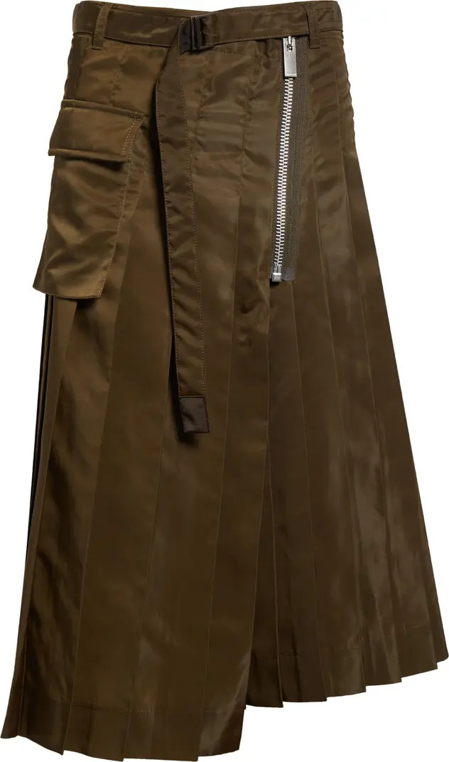 Sacai Asymmetric Pleated Cargo Maxi Skirt | Nordstrom | Nordstrom
