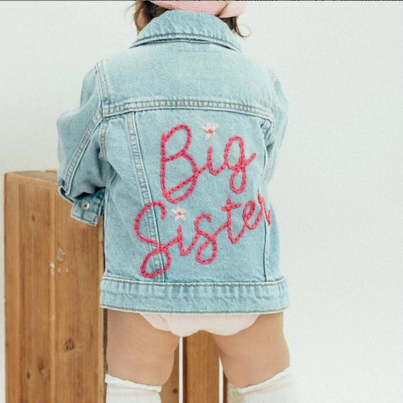 Big Sister Jacket for Toddler Big Sis Announcement Big Brother - Etsy | Etsy (US)
