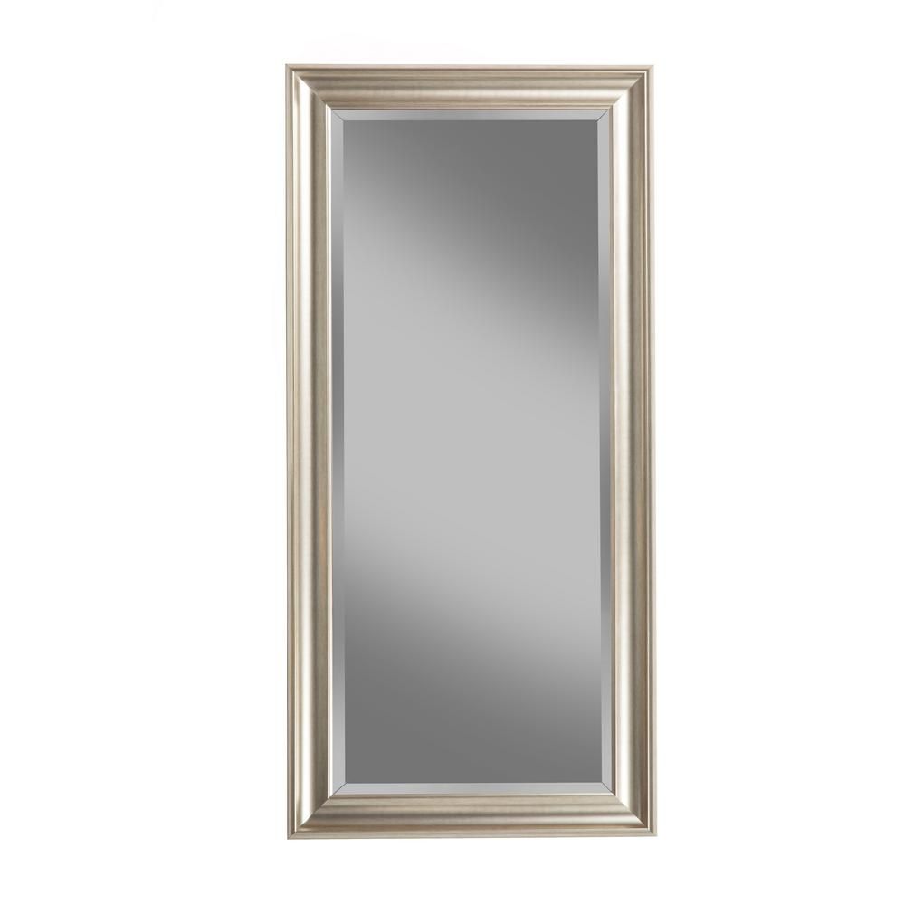 Champagne Silver Full Length Leaner Floor Mirror 14011 - The Home Depot | The Home Depot