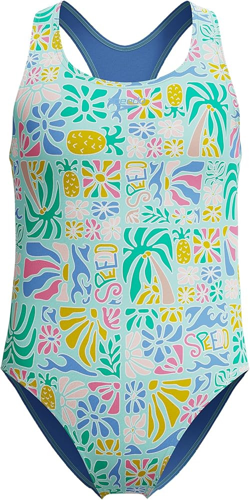 Speedo Girl's Swimsuit One Piece Closed Racerback | Amazon (US)