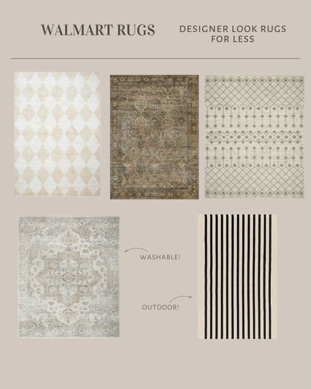 Designer look for less area rugs from Walmart! Outdoor rugs and neutral indoor rugs at great prices! 

#LTKHome #LTKStyleTip #LTKSeasonal