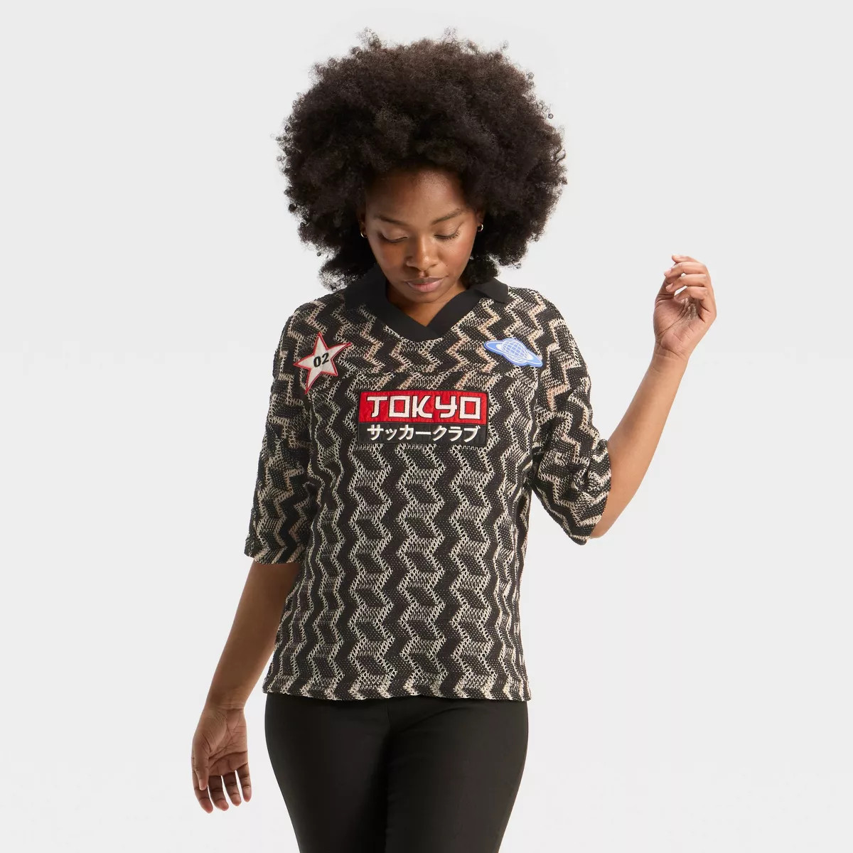 Women's Knit Elbow Sleeve V-Neck Polo Shirt - Wild Fable™ | Target