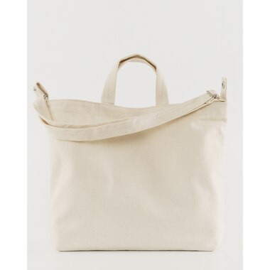 Horizontal Duck reusable Bag,  Natural Canvas | Indigo (CA)