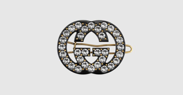 Crystal Interlocking G hair clip | Gucci (US)