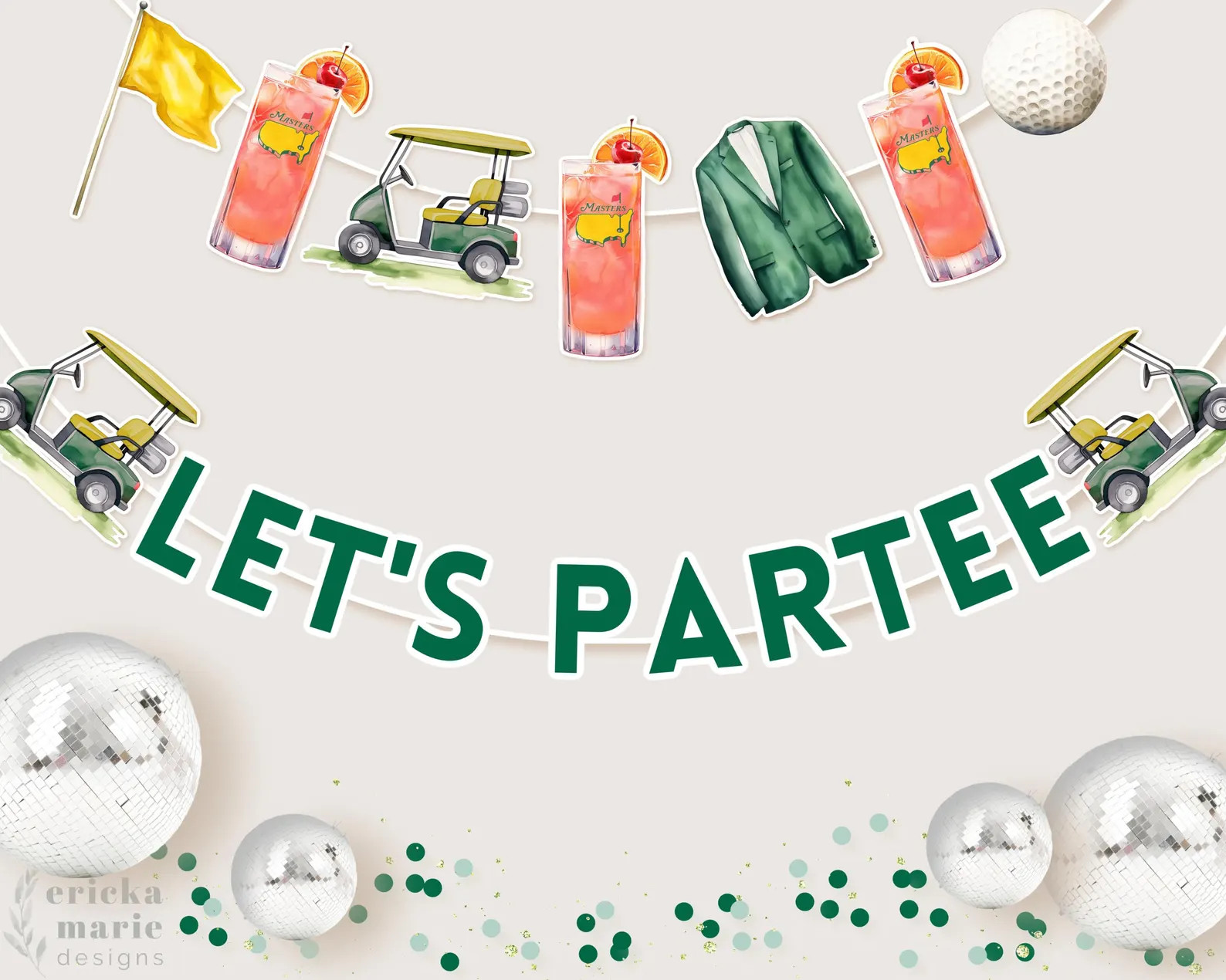 Masters Golf Party | Masters Party | Masters Watch Party | Garland | Party Garland | Golf Theme |... | Etsy (US)
