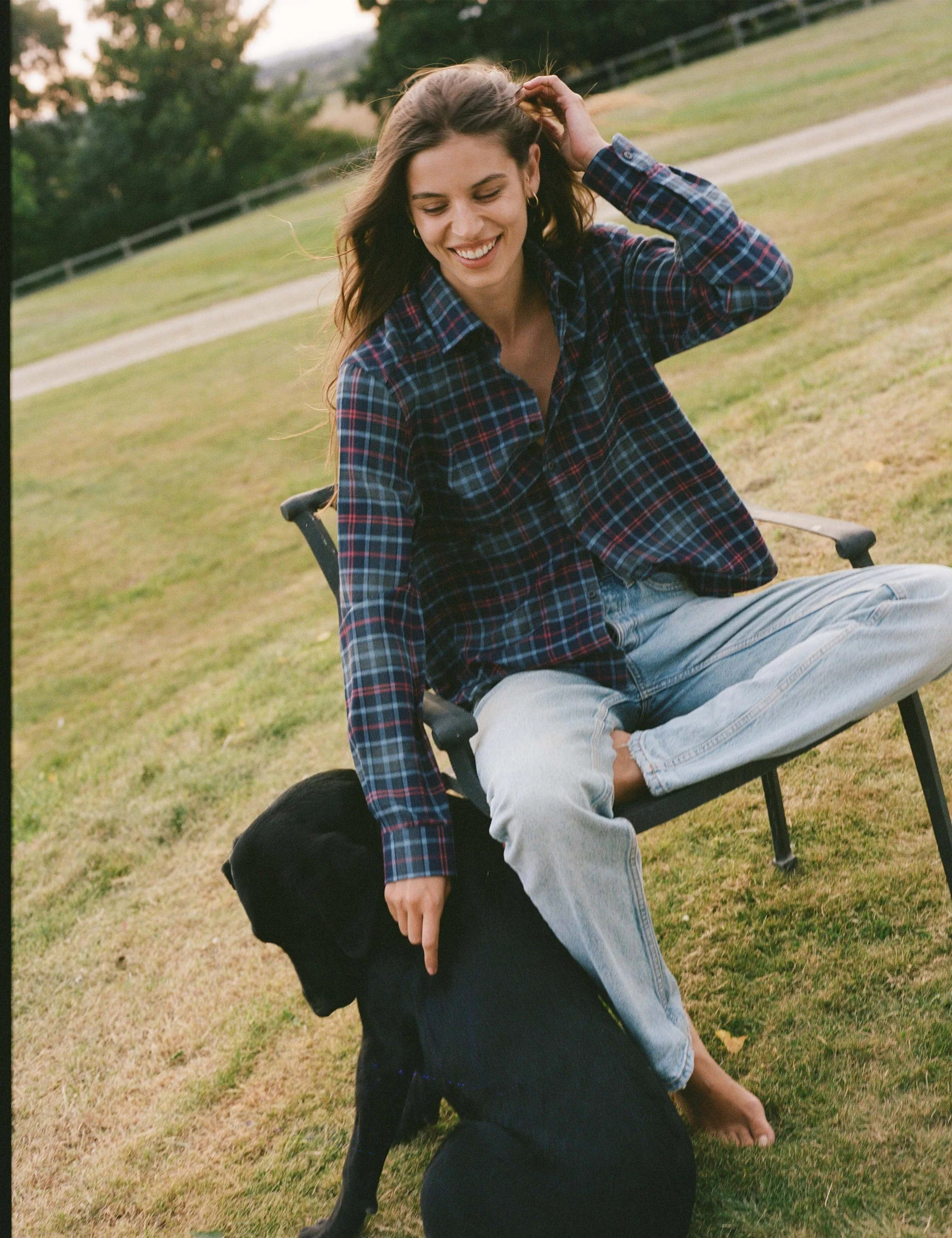 The Classic: Fine Brushed, Blue and Red Plaid | With Nothing Underneath