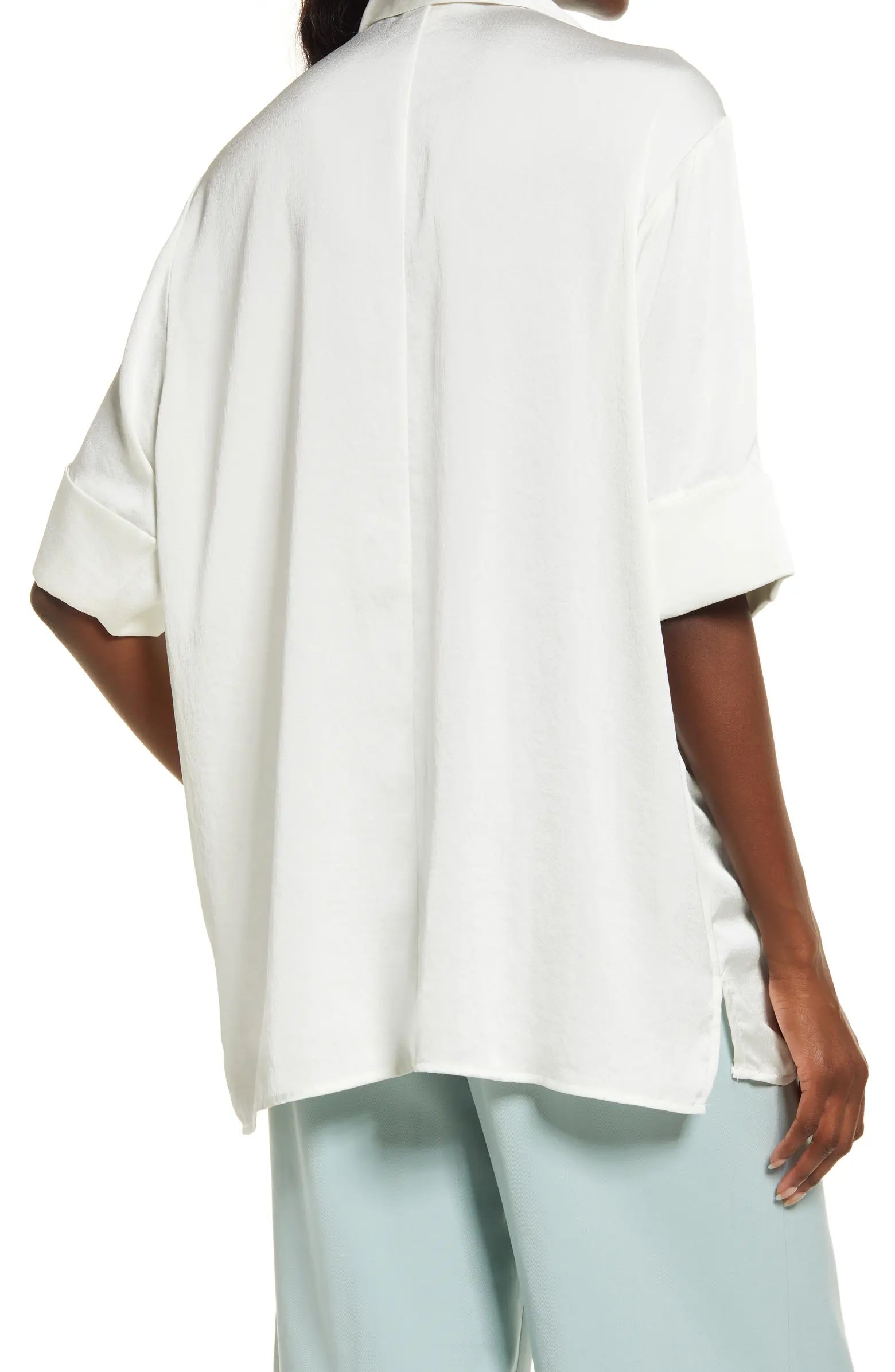 Satin Camp Shirt | Nordstrom