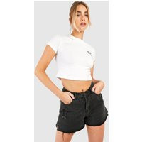 Womens Washed Black Jean Shorts - 10 | boohoo (US & Canada)