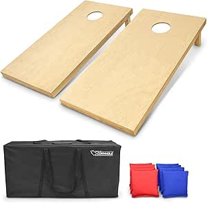 GoSports Solid Wood Premium Cornhole Sets - Choose 4 x 2 ft or 3 x 2 ft - Game Boards Include Set... | Amazon (US)
