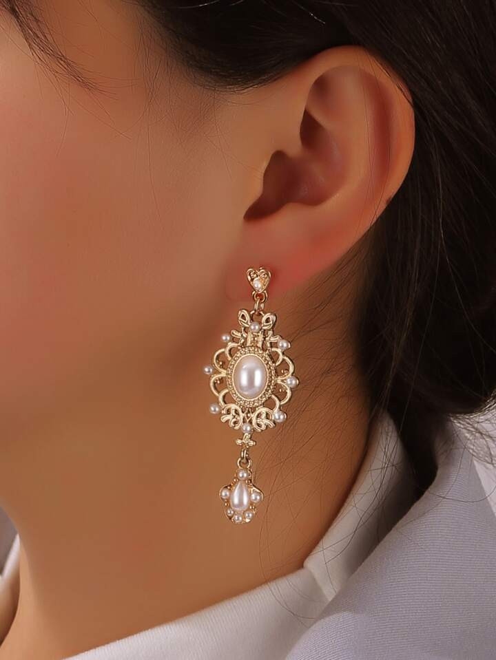 Faux Pearl Decor Drop Earrings | SHEIN