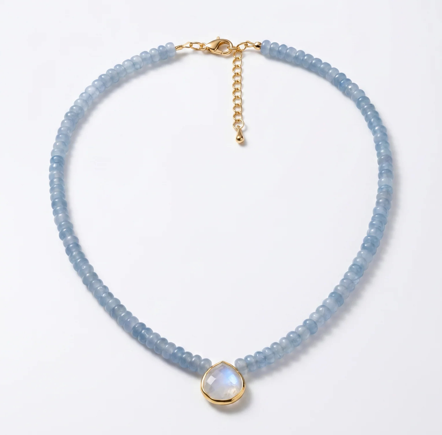 Something Blue Moonstone Bezel Necklace | Joy Dravecky Jewelry