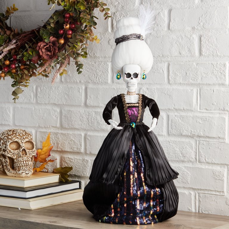 Way to Celebrate Halloween Fancy Dressed Skeleton Figurine | Walmart (US)