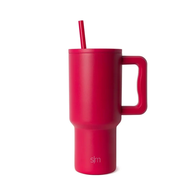 Simple Modern 30 fl oz Insulated Stainless Steel Trek Tumbler with Straw Lid | Holly Berry | Walmart (US)