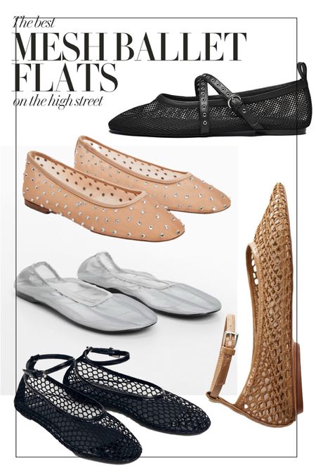 THE BALLET UPDATE | I’ve updated some of your favourite ballerina edits from the last few months, all with in stock dupes and trending styles ready for your spring outfits 🖤
Is your spring wardrobe even ready without a pair of mesh ballet flats? Here are the best from the high street 🪽 Alaia dupes | Miu Miu ballerinas dupe | Net flat pumps | Beige sheer shoes | Outfit spring | Capsule wardrobe 

#LTKshoecrush #LTKstyletip #LTKworkwear