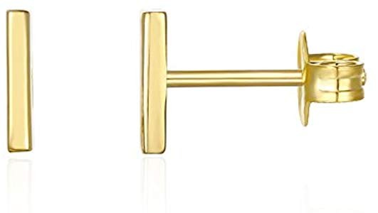 14K Gold Plated Dainty Mini Bar, Heart and Star Stud Earrings | Amazon (US)
