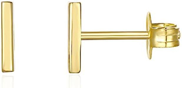 14K Gold Plated Dainty Mini Bar, Heart and Star Stud Earrings | Amazon (US)