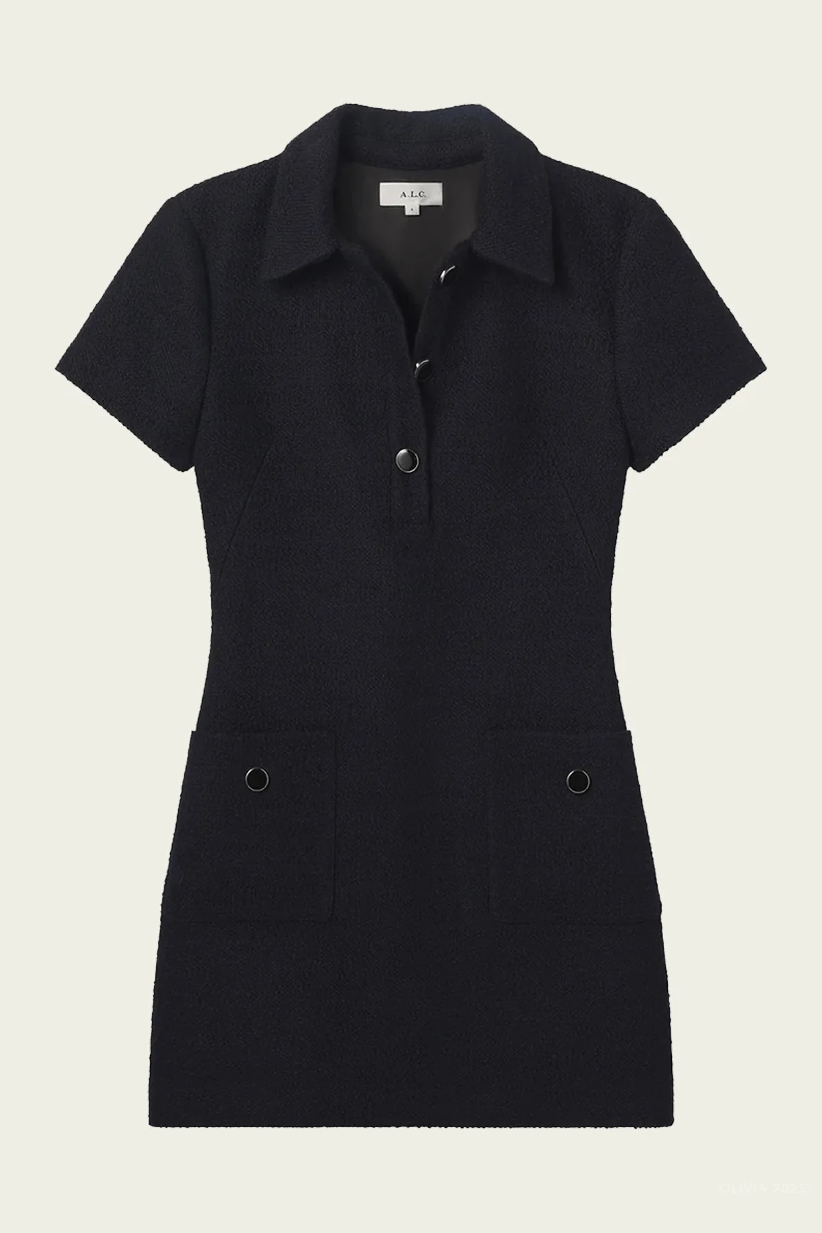 Marcie Cotton Boucle Mini Dress in Deep Navy - Navy 6 US | Shop Olivia