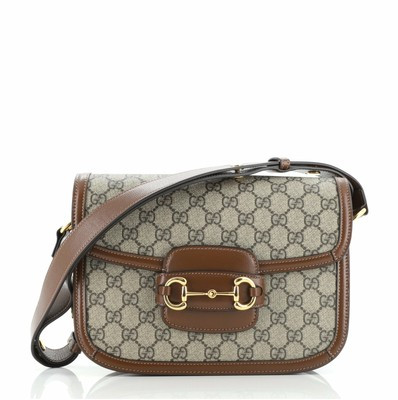 Gucci 1955 Horsebit Shoulder Bag GG Coated Canvas Small  | eBay | eBay US
