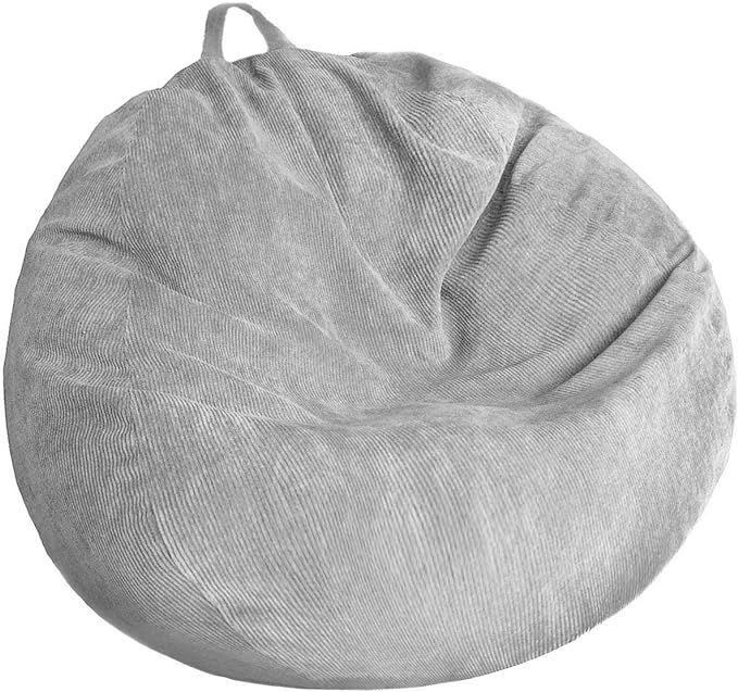 Bean Bag Chair Cover (No Filler) Washable Ultra Soft Corduroy Sturdy Zipper Beanbag Cover for Org... | Amazon (US)