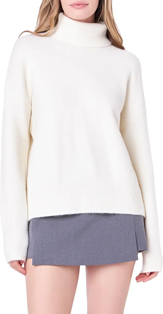 Notch Hem Turtleneck Sweater | Nordstrom