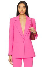 Alice + Olivia Denny Notch Collar Boyfriend Blazer in Wild Pink from Revolve.com | Revolve Clothing (Global)