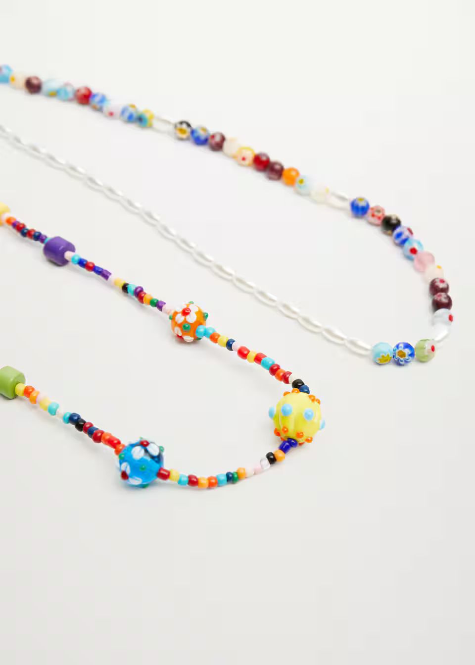 Mixed bead necklace | MANGO (US)