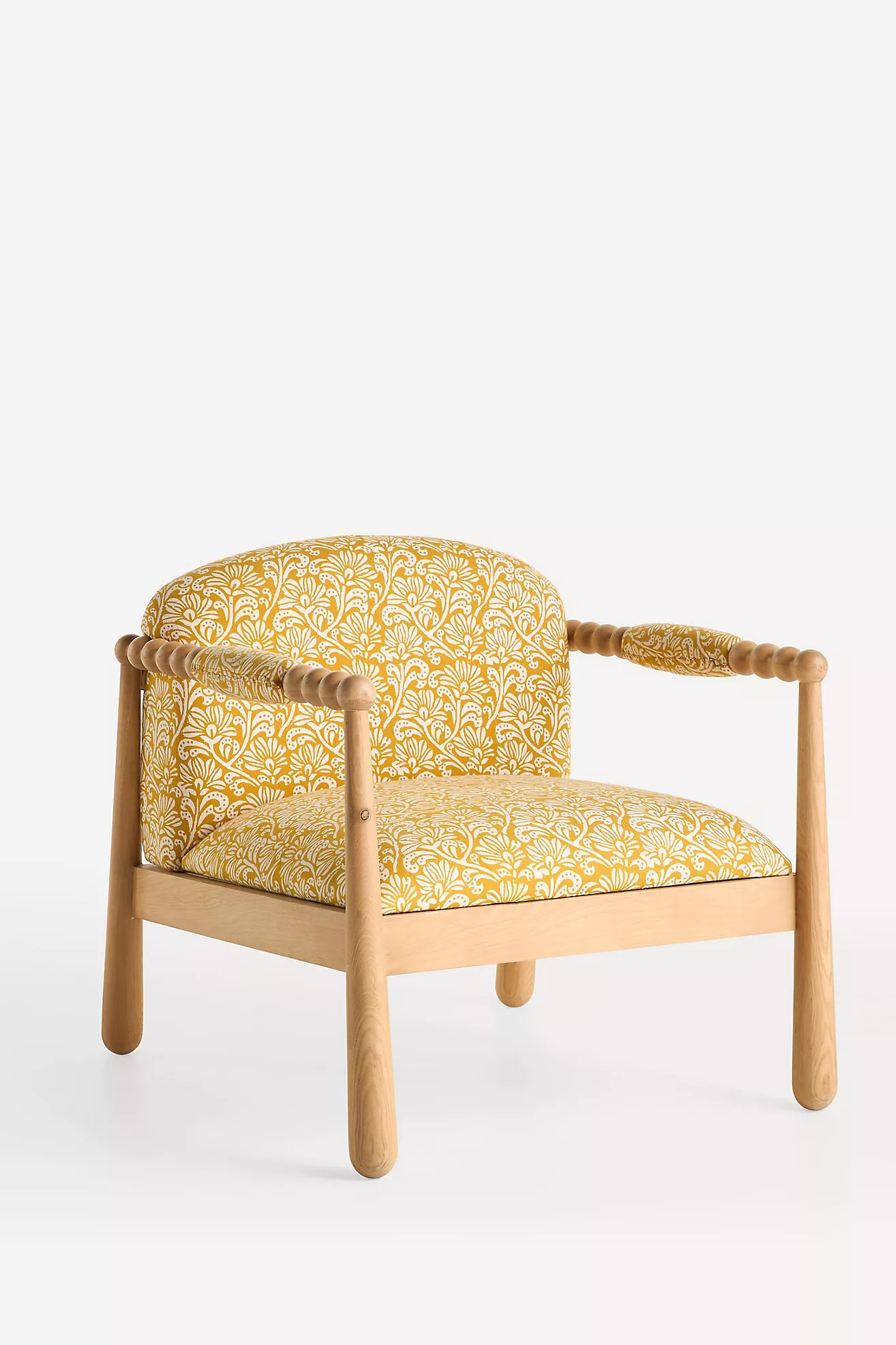Pippa Kari Block-Print Accent Chair | Anthropologie (US)