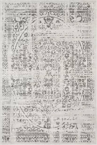 Grey Ring Around The Rosette 8' x 11' 6" Area Rug | Rugs USA