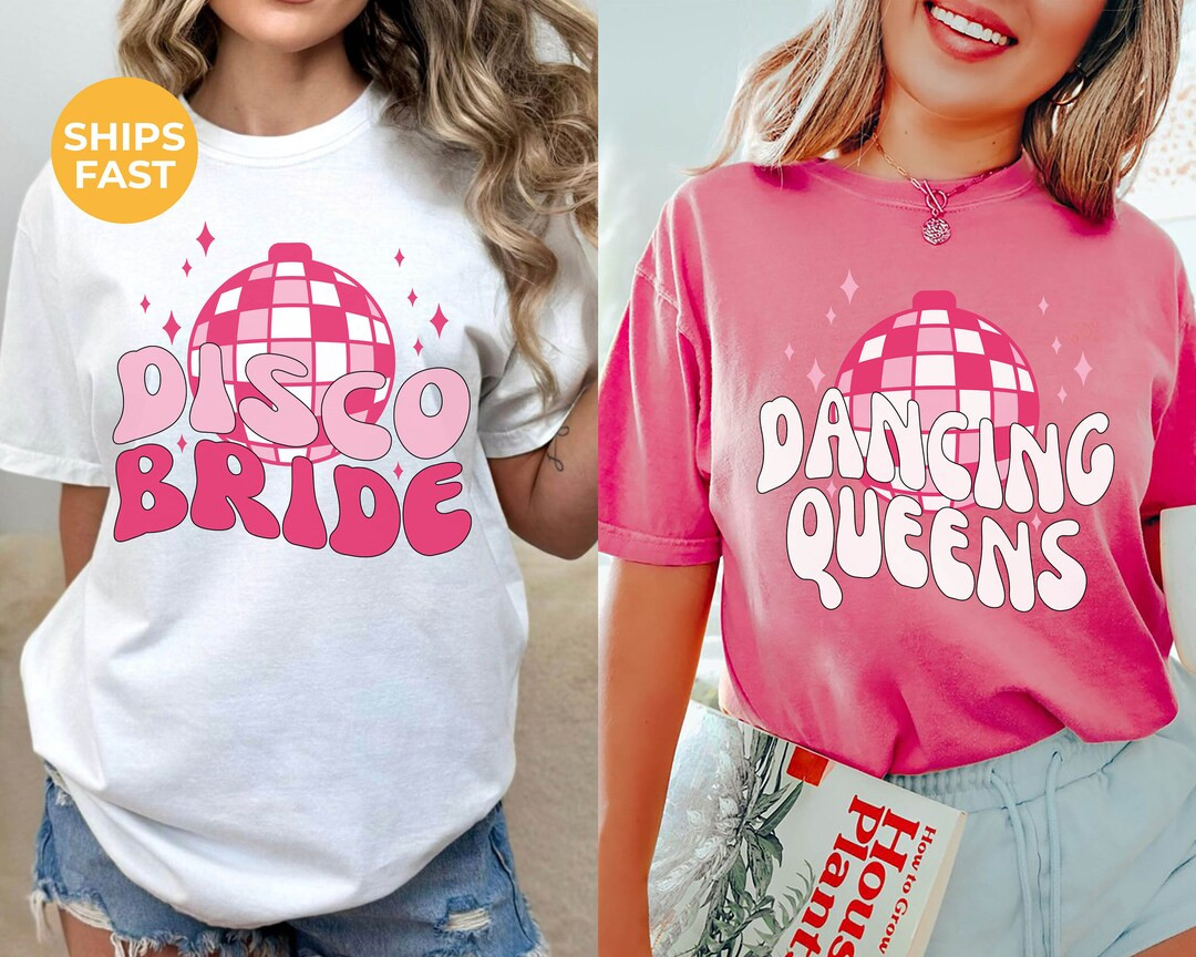 Disco Bachelorette Matching Comfort Colors Shirts, Bride's Last Disco My Last Disco Theme Bach Pa... | Etsy (US)