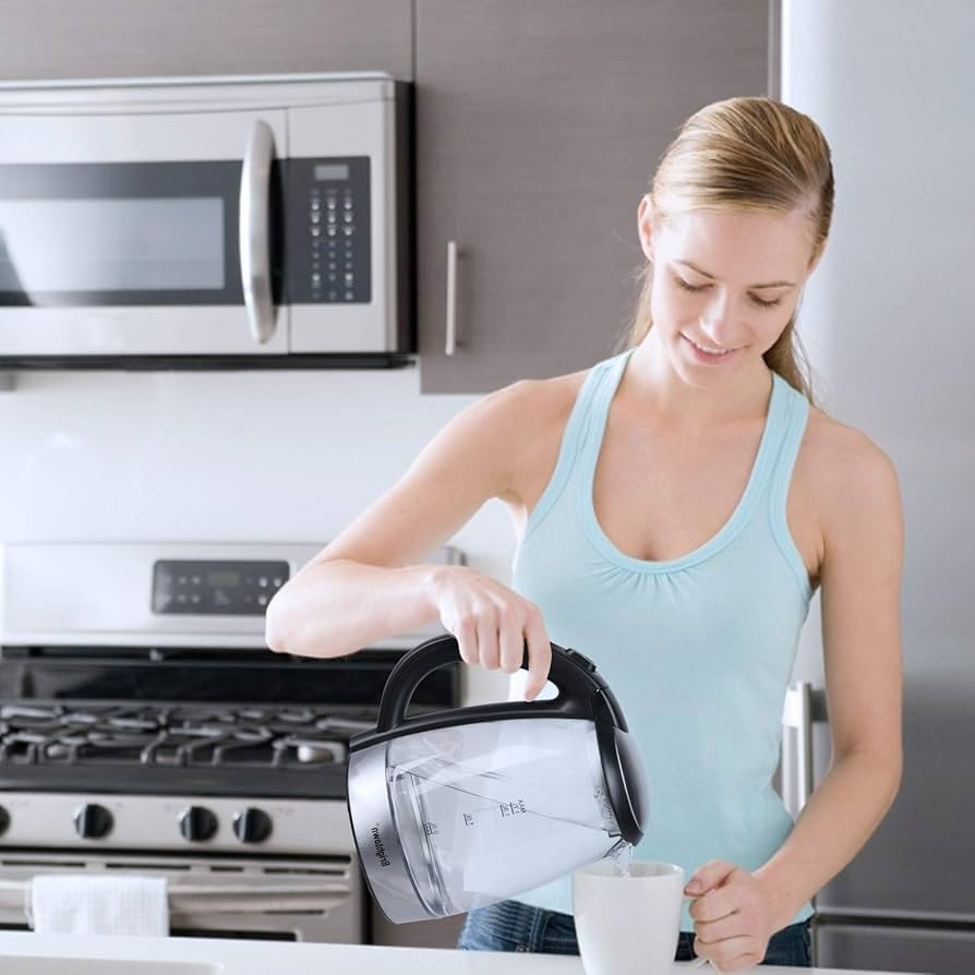 Electric Kettle Temperature Control Glass Hot Water Boiler with 4 Colors LED Indicator Tea Heater... | Amazon (US)