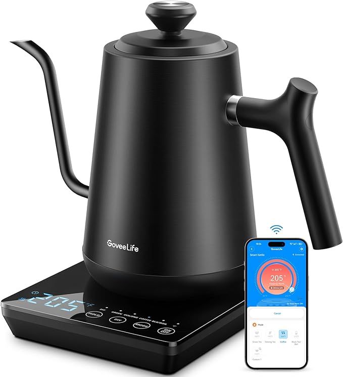 GoveeLife Smart WiFi Electric Kettle with LED Display, Variable Temperature Control, 0.8L, Alexa ... | Amazon (US)