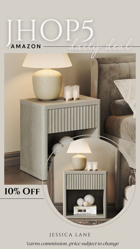Amazon Daily Deal, save 10% on this gorgeous modern nightstand. Bedroom furniture, nightstand, scalloped nightstand, Amazon home, Amazon deal

#LTKhome #LTKsalealert #LTKstyletip