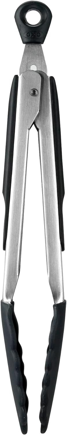 OXO Good Grips 9-Inch Tongs with Silicone Heads, Black | Amazon (US)