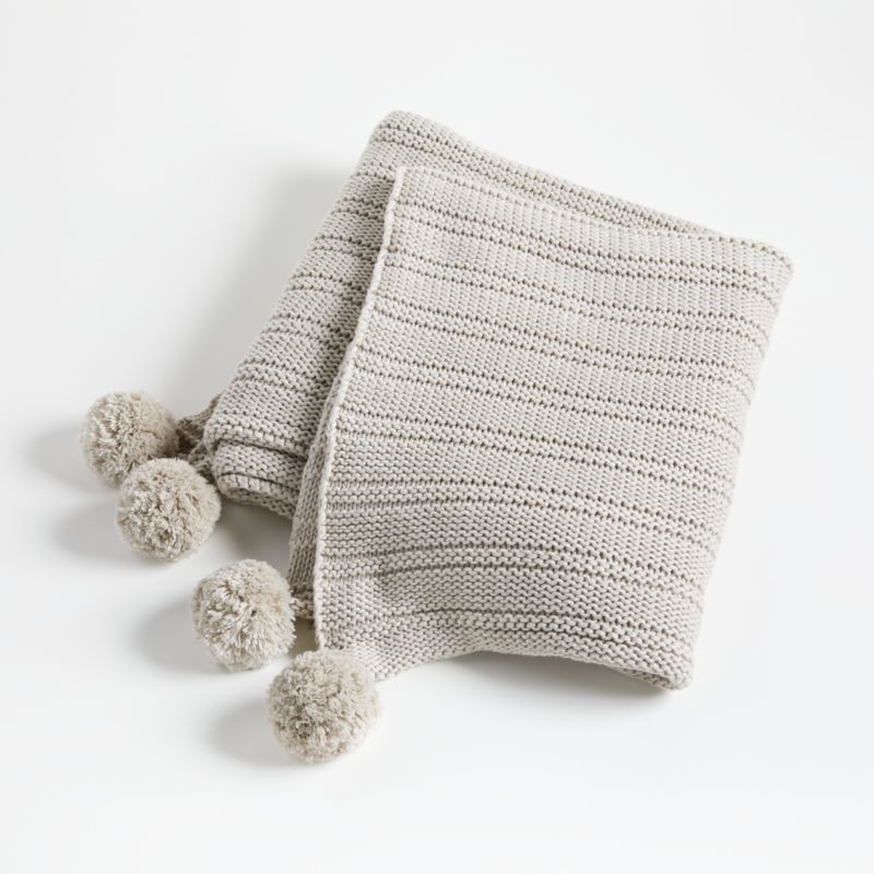 Zestt Mist Pom Pom Throw | Crate and Barrel | Crate & Barrel