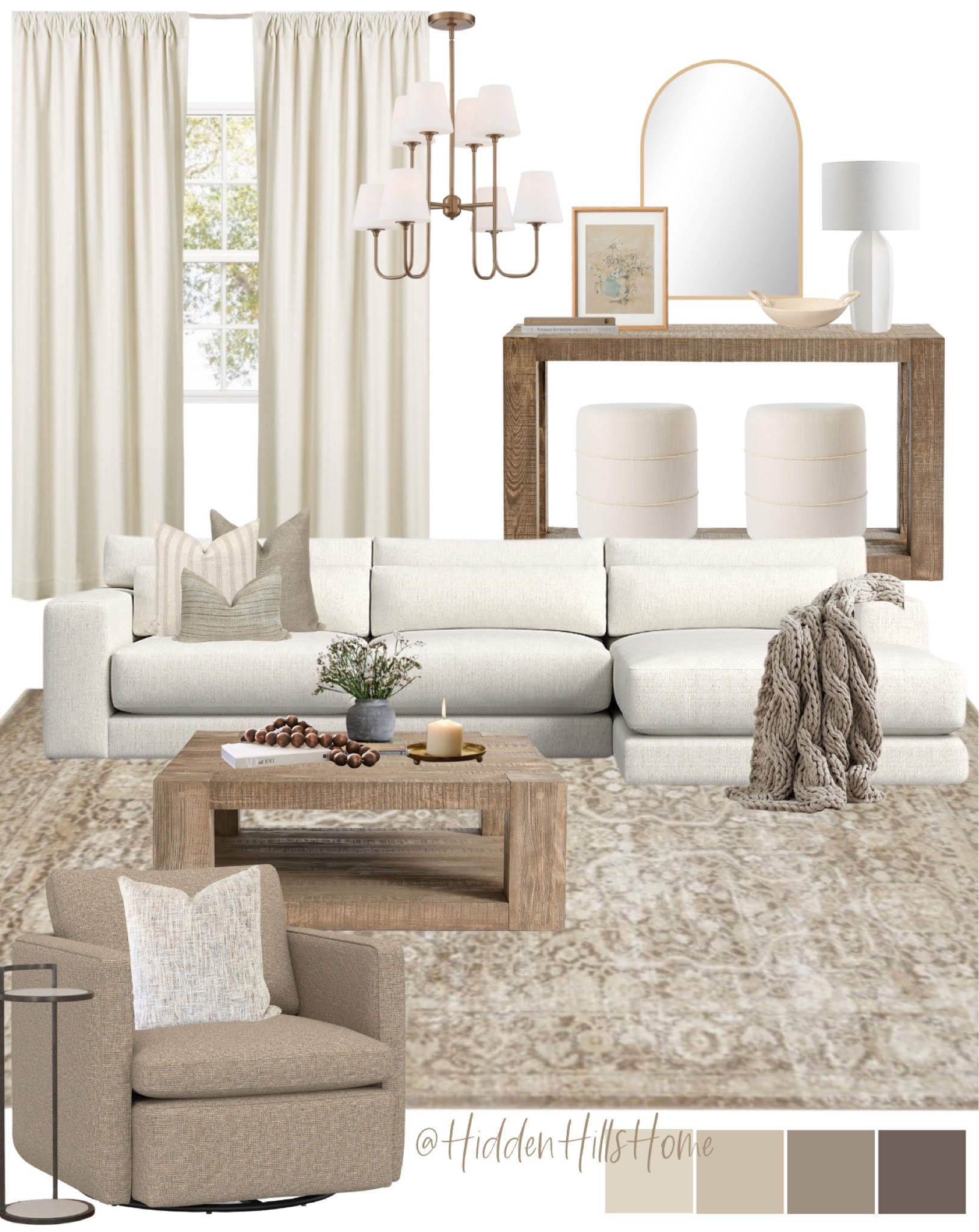 A classic, modern style living room, cream/ neutral colored living room #modern-classic

#LTKHome #LTKSaleAlert #LTKSeasonal
